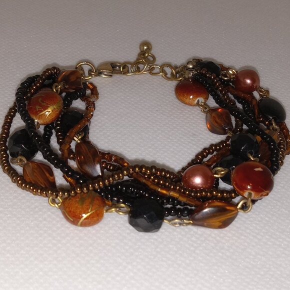 Multi Strand Beaded Bracelet - Picture 2 of 6
